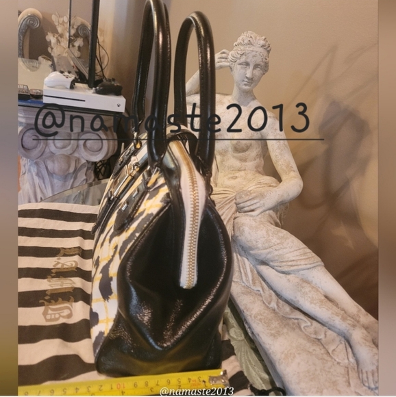 L.A.M.B. Exter Satchel White Leopard Print Designer Luxury Celeb Bag Leather 54 - Picture 7 of 15